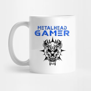 Metalhead Gamer Demon Skull Blue Mug